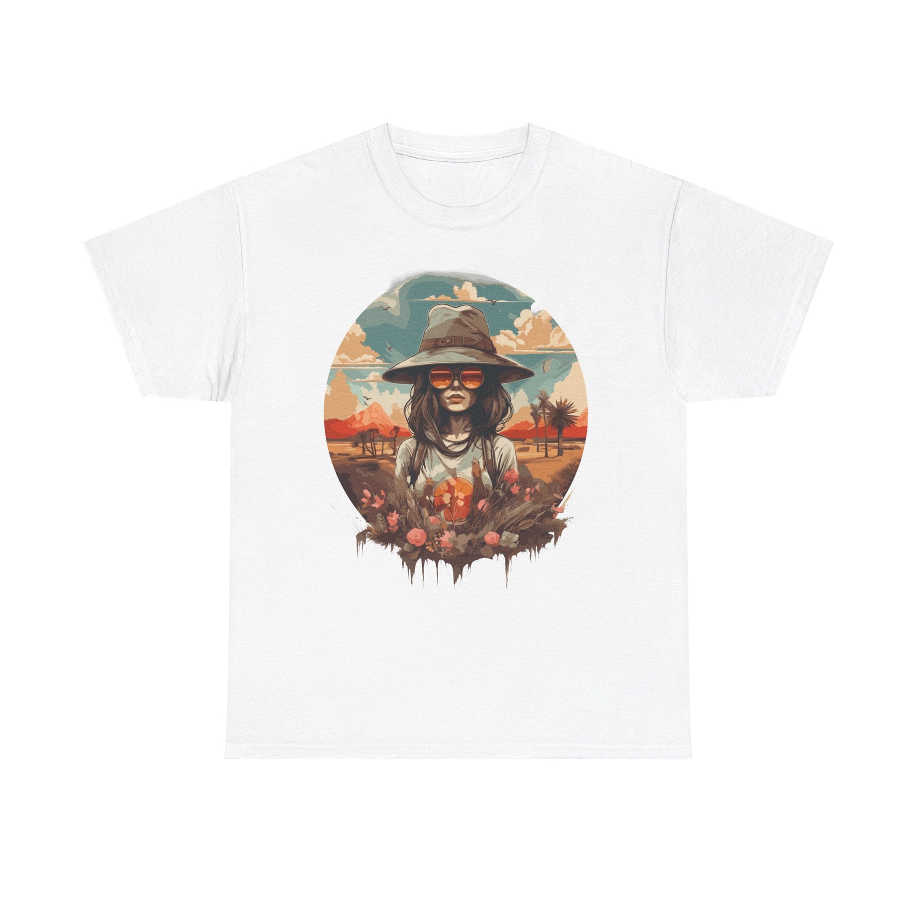 Boho Sonnenuntergang Grafik T-Shirt – Unisex Baumwoll-Shirt