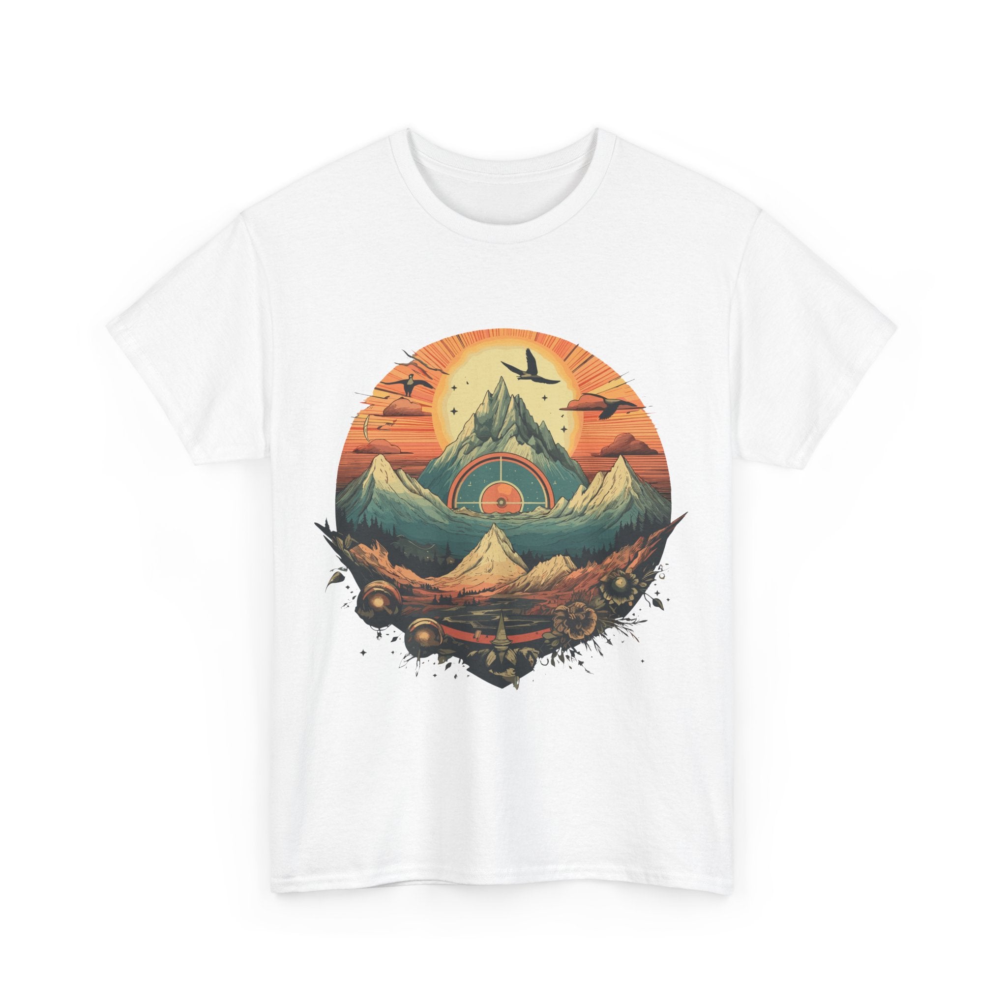 Abenteuerberg Unisex Baumwoll-T-Shirt – Erkunde die Natur mit Stil
