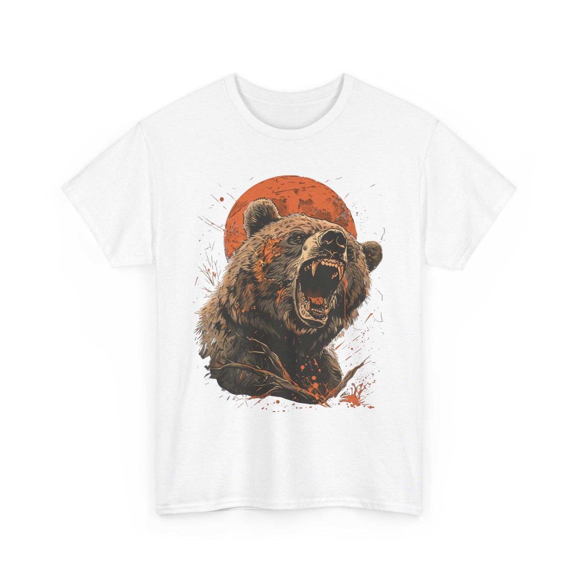 Brüllender Bär Unisex Heavy Cotton Tee – T-Shirt für Natur- und Tierliebhaber