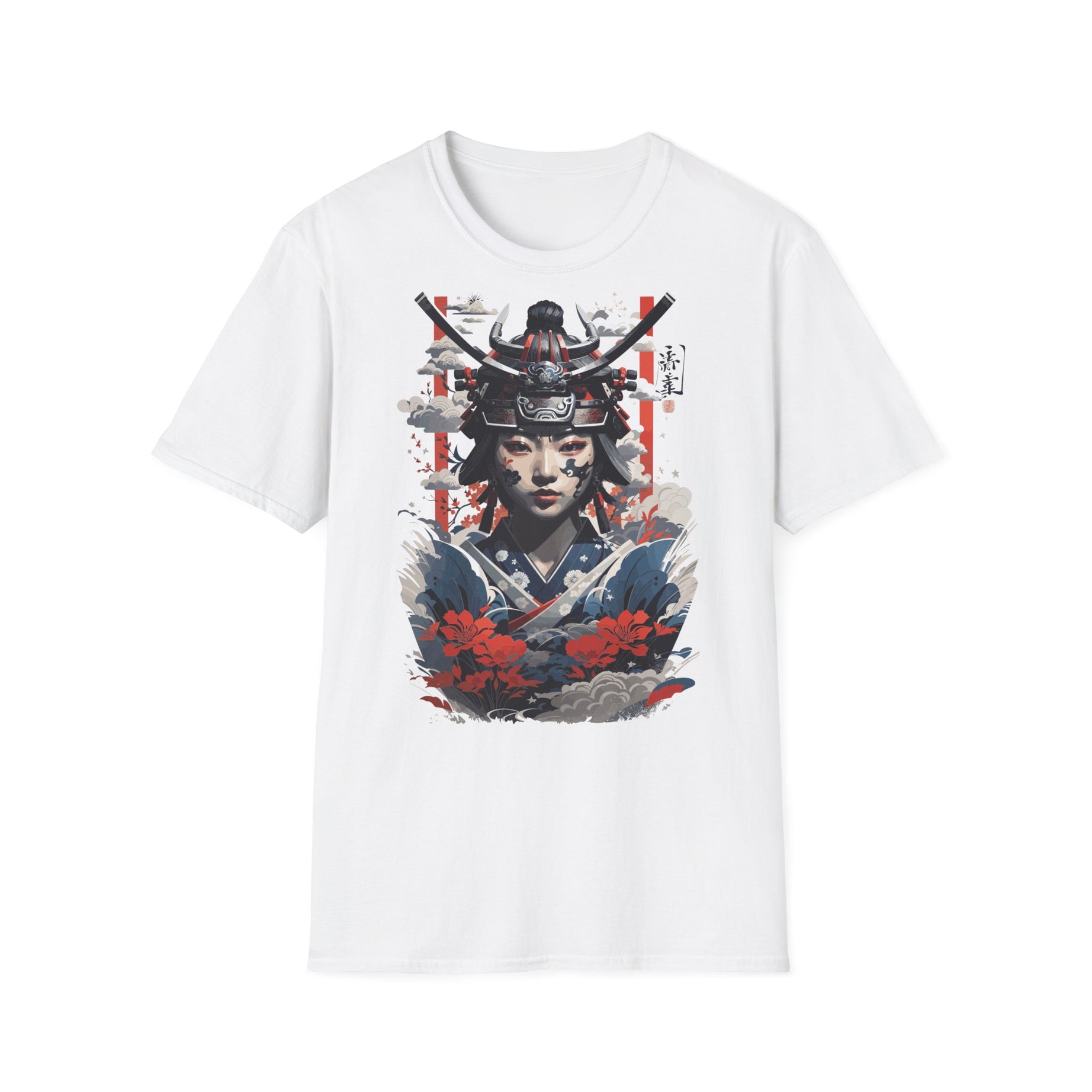 Kriegergeist Unisex Softstyle T-Shirt - Samurai-Design